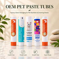 Tube d'emballage en plastique à large ouverture pour compléments alimentaires pour animaux de compagnie avec bouchon pour lignes de remplissage industrielles