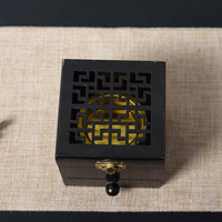 Brûleur d'encens et porte-bâtonnets en bois massif Zhuolong, sculpté à la main, boîte creuse pour encens américain, utilisation toute saison