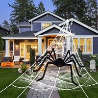 Venta al por mayor de adornos de araña de felpa extragrandes, nuevo diseño, accesorios para fiesta de Halloween, superventas, Araña, juega trucos