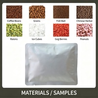 Voorgevormde houten zakjesvulmachine voor korrelvormige producten zoals pinda's, koffiebonen, snoep, pistache, cashewnoten, gemengde noten, gedroogd fruit, hoge nauwkeurigheid