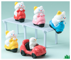 Miniature Resin <strong>Figurines</strong> <strong>Transportation</strong> Facility Realistic Cartoon 3D Car Motorcycle Cat Figure Kid Dollhouse DIY Toys Decor - Product Image 4