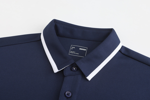 Chemise unisexe en coton mélangé, col rond, manches courtes, sérigraphie, patte de boutonnage à 3 boutons, coupe décontractée, tricot personnalisé, 180g - Product Image 3