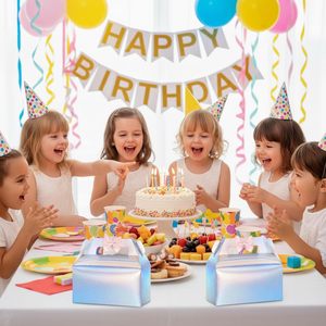 Cajas <span class=keywords><strong>de</strong></span> Regalo Iridiscentes para Fiestas, Cajas <span class=keywords><strong>de</strong></span> Regalo para Golosinas, Galletas y Dulces, Ideales para Fiestas Temáticas <span class=keywords><strong>de</strong></span> Cumpleaños - Product Image 4