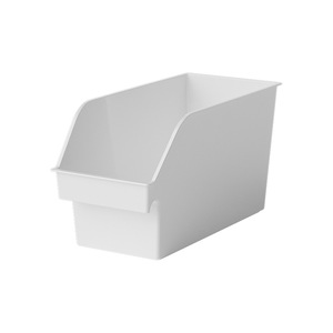 Angled Plastic Storage Basket <b>Rectangle</b> Easy Cleaning Cabinet Organizer For Home Desktop Organization - Product Image 3