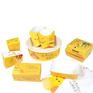 Déjeuner à emporter jetable personnalisé, <span class=keywords><strong>Bento</strong></span>, emballage alimentaire de frites, boîte à hamburger en coquille de palourde en papier kraft - Product Image 6