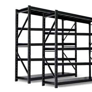 Medium Duty Warehouse Racks Metal Shelving Stacking Racks Adjustable Steel Storage Shelf