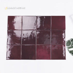Piastrella per piastrelle da parete lucida smaltata in mattoni fatti a mano da 150*150mm rosso arancione piccolo <span class=keywords><strong>mattone</strong></span> - Product Image 1