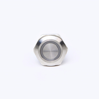 ELEWIND Interrupteur à bouton-poussoir anti-vandalisme 12 mm 1NO avec LED RGB 3 couleurs, étanche IP65, certifié CE pour 2A (PM121F-10E/J/RGB/12V/S)
