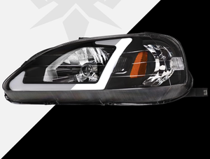 Applicare al faro JDM LED DRL per <span class=keywords><strong>Honda</strong></span> <span class=keywords><strong>Civic</strong></span> 1996-1998 EK EJ Car faro Fit LHD - Product Image 2