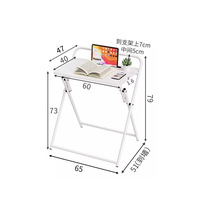 Bureau d'ordinateur portable en bois miniature moderne pour étudiants, table d'étude, bureau pliable simple pour étudiants, utilisation au chevet du lit