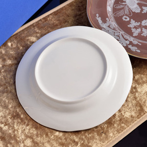 Luxury <b>Brown</b> Floral Ceramic Plate Set With Gift <b>Box</b> Gold Rim Porcelain Dishes for Home Dining and Wall Decor - Product Image 6
