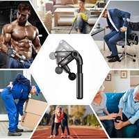 Faltbarer Massagepistolen-Verlängerungsgriff Bürstenloser Motor 5 Geschwindigkeiten 10mm Amplitude 4 Massageköpfe Tiefengewebe AS ALL STAR
