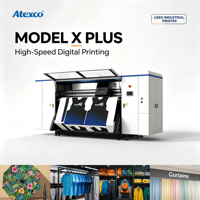 Imprimante textile numérique d'occasion Atexco Model X Plus, machine d'impression par sublimation industrielle, encre de sublimation automatique
