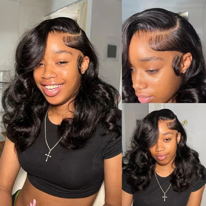 Perruques en <span class=keywords><strong>cheveux</strong></span> vierges vietnamiens 100% pré-épilées, densité 250, ombré, double trame, boucles rebondissantes, vague lâche, dentelle HD 13x4, sans colle - Product Image 5