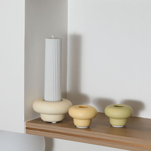 Portavelas de Cerámica Estilo Crema, Adornos de Cerámica Blanca, Diseño Romántico, Moderno y Sencillo, para Bodas y Navidad - Product Image 4