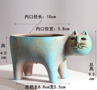 Chat mignon Pot de fleur succulente en céramique personnalité créative Simple queue de singe poste Cactus Pot de fleur