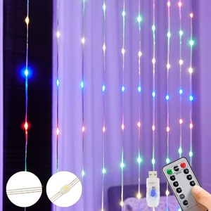 Guirnalda de Luces LED de PVC con Efecto de Flujo de Agua, Luz Blanca Cálida, Alimentación CA, 8 Modos (<span class=keywords><strong>Multicolor</strong></span>), para Fiestas, Añade un Toque Romántico - Product Image 4