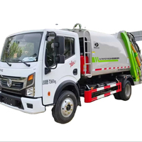 Camion à ordures Dongfeng 4x2 à moteur diesel manuel, compacteur à 5 compartiments, efficace pour la collecte et le compactage des déchets