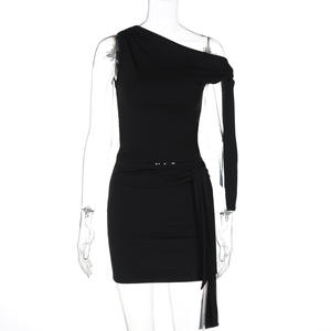 Viviblook Z323ST04 Women Set Summer Sexy <b>Strapless</b> Long Sleeved Crop <b>Top</b> Slim Fit Skirt Two Piece Set for Ladies - Product Image 5