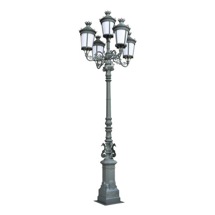 Antique High Post Lamp - Vintage Outdoor LED Garden Light