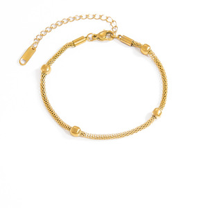 Pulsera de Acero Inoxidable con Cadena de Serpiente y Estrella, Chapada en Oro de 18K, Joyería Minimalista Unisex, Regalo, Origen Yiwu - Product Image 5
