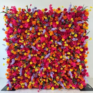SZ0475ราคาถูกเทียมดอกไม้ผนังฉากหลังแผงดอกไม้3D กุหลาบผนัง Flowerwall ร้านอาหารตกแต่งผนังสำหรับขายส่ง - Product Image 2