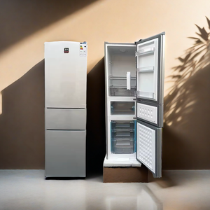 215L Silver Fridge <b>Refrigerator</b> High Quality <b>Refrigerator</b> for Home Large Capacity Three Door Multi - Door <b>Refrigerator</b> Frequency - Product Image 2