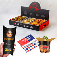 Caja de Almuerzo Ecológica, Económica, de Papel de Grado Alimenticio para Sushi, Papas Fritas, Alitas de Pollo Fritas, Hamburguesas