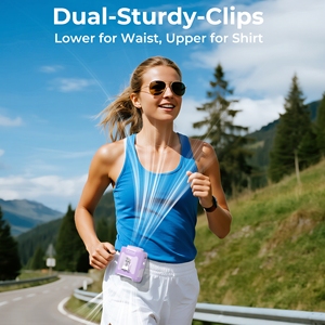 Ventilateur de refroidissement personnel rechargeable K50 Capacité de la batterie de 10000mAh Affichage à cinq niveaux pour un usage domestique en plein air Caractéristiques de la lumière <span class=keywords><strong>SOS</strong></span> - Product Image 6