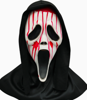 Masque à capuche Scream pour costume, ensemble d'accessoires pour fête d'Halloween, masque visage de fantôme