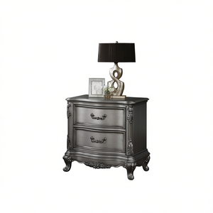 Comodino Antico in Platino con 2 Cassetti, Elegante Arredamento per Camera da Letto - Product Image 1