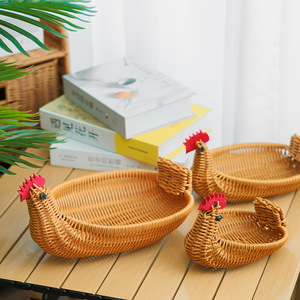 Cesto Portaoggetti in Rattan PP Intrecciato a Mano a Forma di Animale, Cesto per Frutta e Snack per Soggiorno e Scrivania, Cesto Artigianale in Vimini - Product Image 2