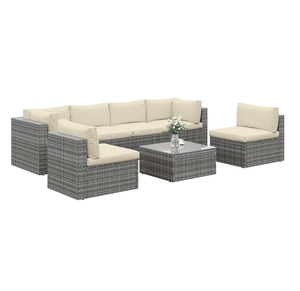 Meubles en rotin de haute qualité à prix abordable avec coussins confortables et imperméables pour se détendre au bord de la piscine ou dans le jardin - Product Image 1