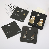 Carte de présentation personnalisée haut de gamme pour boucles d'oreilles, petite carte pour colliers, carte en carton blanc 350g pour bijoux, emballage simple