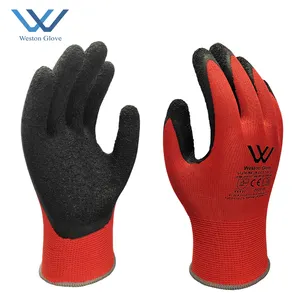 High Quality Rubber Crinkle Coated Anti Slip Hard Wearing Industrial Work Protection Hand Gloves