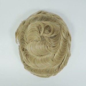 วิกผมคน100% แท้สำหรับผู้ชายผมชาวอินเดียฐาน<span class=keywords><strong>บาง</strong></span>ทำจาก PU - Product Image 5