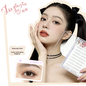 Extensions de cils individuelles faites à la main, volume Lahes, boîtes réutilisables, cheveux synthétiques, vente en gros, plusieurs rangées de cils - Product Image 3
