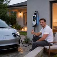Station de recharge AC pour véhicules électriques, borne de recharge murale 22 kW 11 kW triphasée portable EVSE avec application intelligente, recharge de voiture électrique