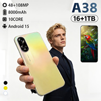 Nouveau Smartphone Android 15 A38 5G Débloqué 16 Go + 1 To Écran OLED 7,3 Pouces 120 Hz Appareil Photo 108 MP + 48 MP Processeur Déca-Core Batterie 8000 mAh Charge Rapide