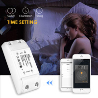 Interrupteur intelligent WiFi sans fil 2200W compatible avec les systèmes domotiques DIY, Alexa, Android et PC