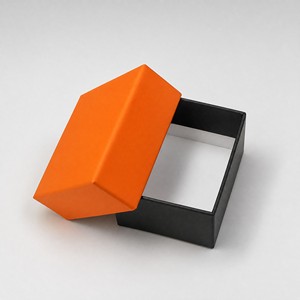 Custom Logo Rigid Paper <b>Ring</b> <b>Box</b> Luxury Jewelry Gift <b>Box</b> Wholesale Orange Lid Packaging for <b>Ring</b> Necklace Earring - Product Image 3