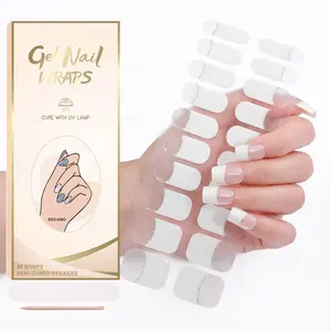 2024 Wholesale Hot Sale Gel Nail Polish Sticker Factory UV Gel Polish Nail Art Nail Wraps With Own Logo