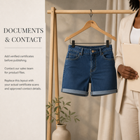 Shorts en jean pour femme VMLUNA MR FOLD, taille mi-haute, coupe ample, lot de 2, bleu moyen/noir