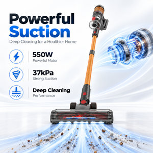 Aspirateur sans fil OEM ODM 550W 37KPa 25.9V 2200mAh, aspirateur à bâton, réservoir de poussière de 1,2L, autonomie de 40 minutes, rechargeable, pour usage domestique - Product Image 4