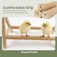 Perchoir en bois naturel pour poussins, barre de repos en bois pour poussins, base stable en A, pour couveuse et enclos d'éducation