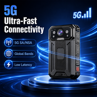 Caméra corporelle 5G avec fonction de conversation vidéo bidirectionnelle, diffusion en direct, suivi GPS, intégration de plateforme, enregistrement 4K max 8MP