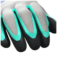 Gants de travail antidérapants XINGYU en polyester 13 jauges avec paume doublement enduite de latex froissé pour la cueillette de fruits, l'atelier, le tri et l'entrepôt