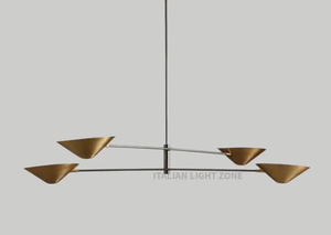 Lustre moderne en laiton de haute qualité, style mid-century, pour salle à manger, chambre et salon - Product Image 3