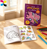 Livre de coloriage personnalisé pour enfants, motifs de dessins animés, reliure parfaite, impression couleur intégrale, livre de dessin éducatif préscolaire écologique