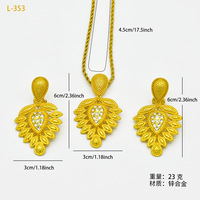 Parure de bijoux unisexe en laiton plaqué or et zircon, avec boucles d'oreilles et colliers en forme de cœur, accessoires de mariage 2026